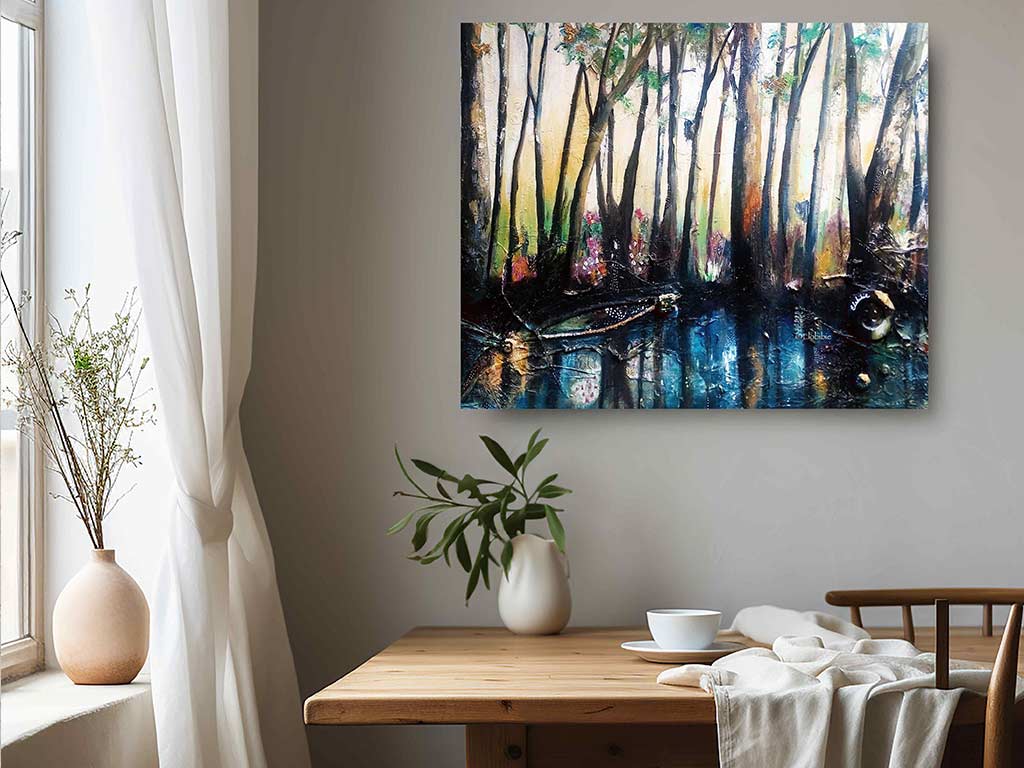 Elobibie-PEINTURE-PAYSAGE-FORET-LA-MARE-FROIDEAU-FONTAINEBLEAU
