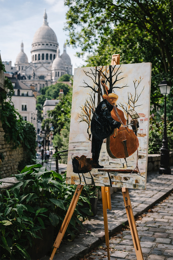 Peinture inspirée de la forêt des Andaines